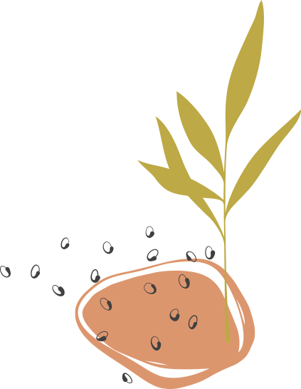 An illustration of a plant growing out of a pot.