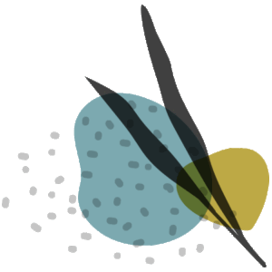 An illustration of a leaf and a ball of sand.